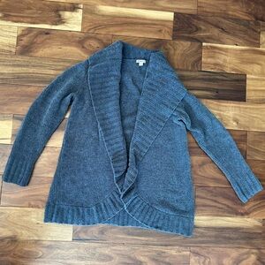 Merona Slate Gray Open-Front Shawl Collar Cardigan size Large